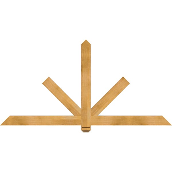 Ekena Millwork Kennewick Rough Sawn Timber Gable Bracket, Western Red Cedar, 72"W x 36"H x 2"D x 4"F, 12/12 Pitch GBW072X36X0204KEN00RWR - main